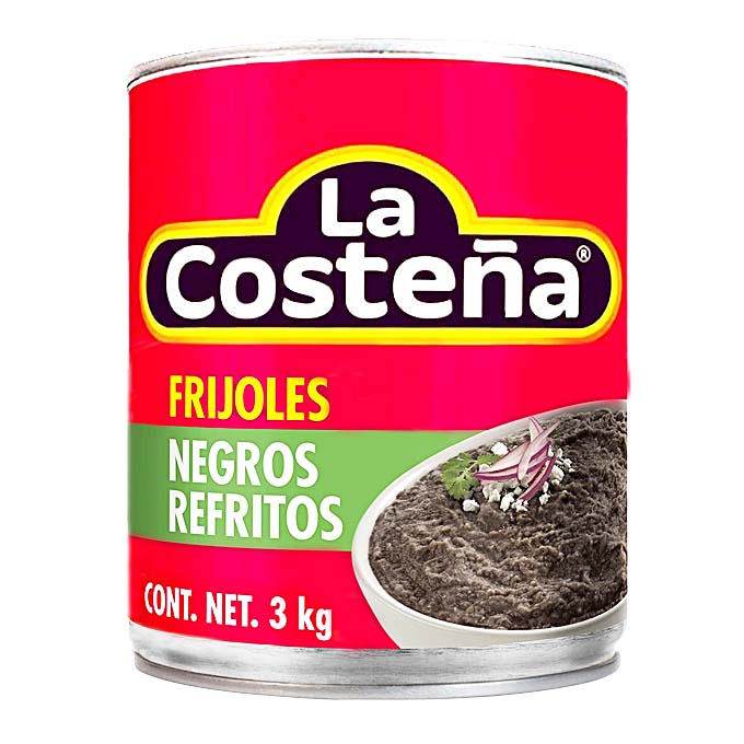 Frijoles Negros Refritos 3kg 3 Kg La Costeña
