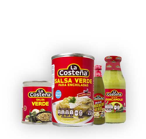 Variedades salsa verde La Costeña